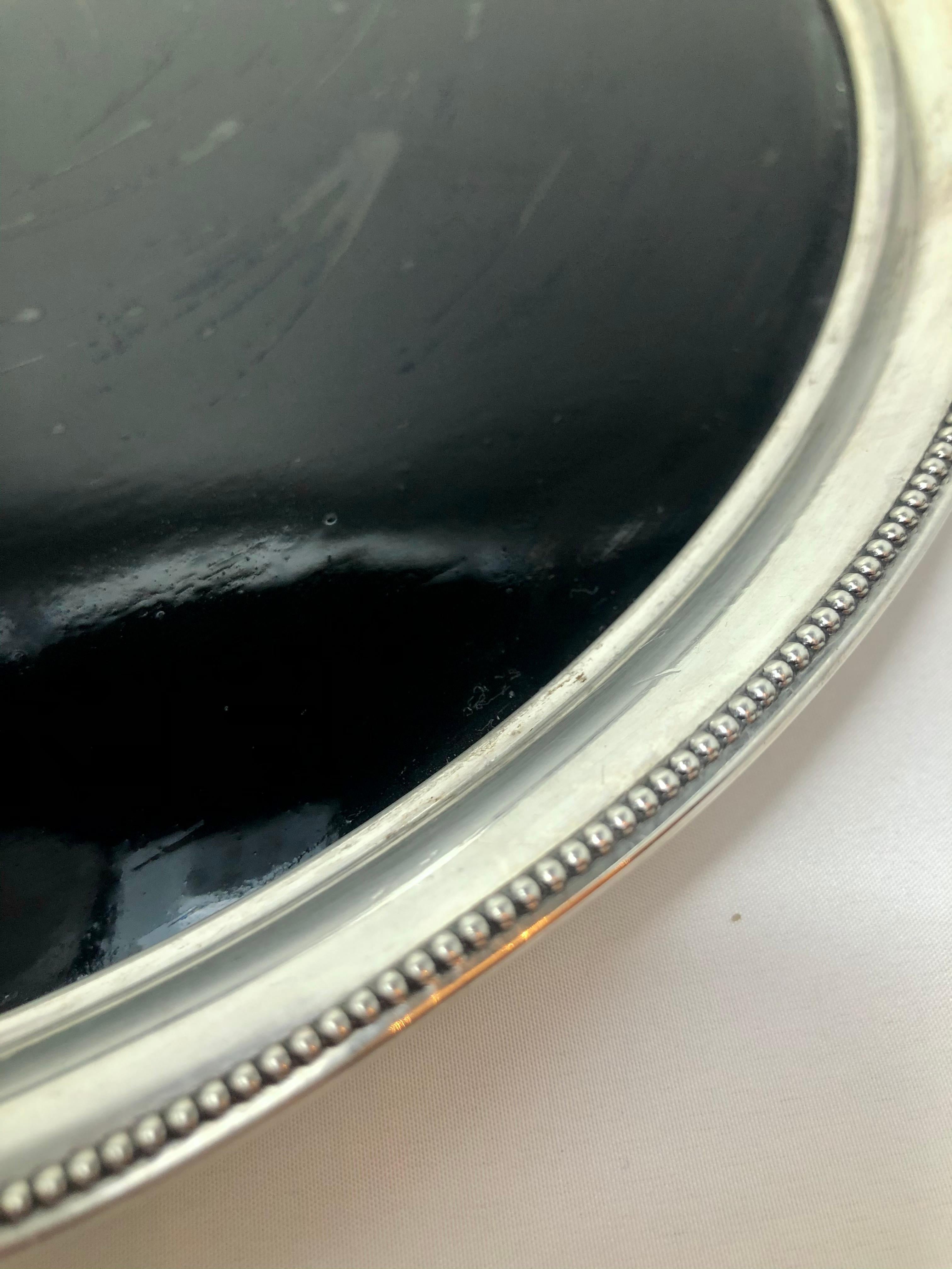 American Estate Mid-Century Modern Sterling Silver & Black Lucite 