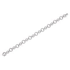 Estate Modernist 2.20 Carat Pave' Diamond Link Bracelet