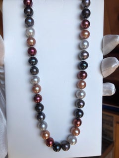 Multicolor Cultured Pearls 14K Gold