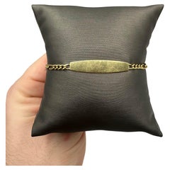 Estate Nameplate ID Bracelet in 14kt Yellow Gold - 7.25", 4.9g, Figaro Style