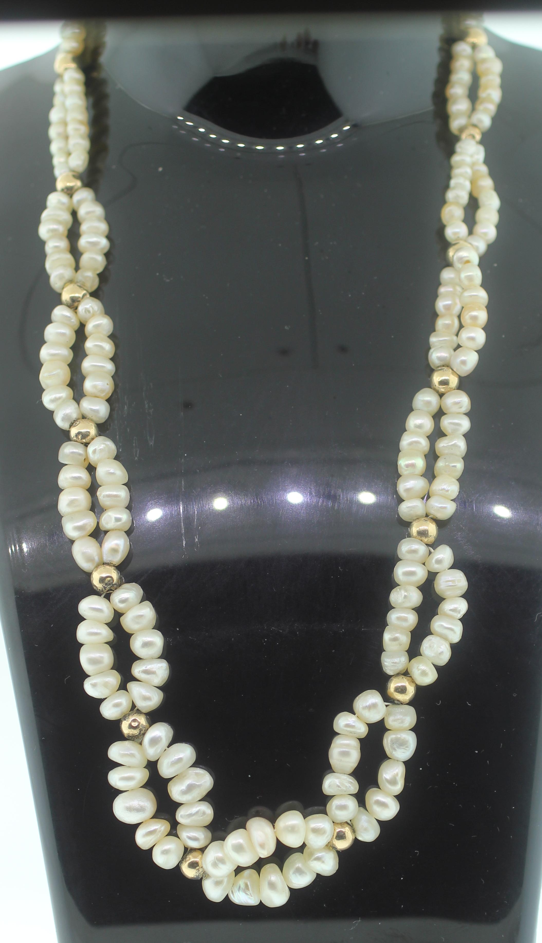 Bead Estate Natural Bahrani baroque pearls and antique beads For Sale