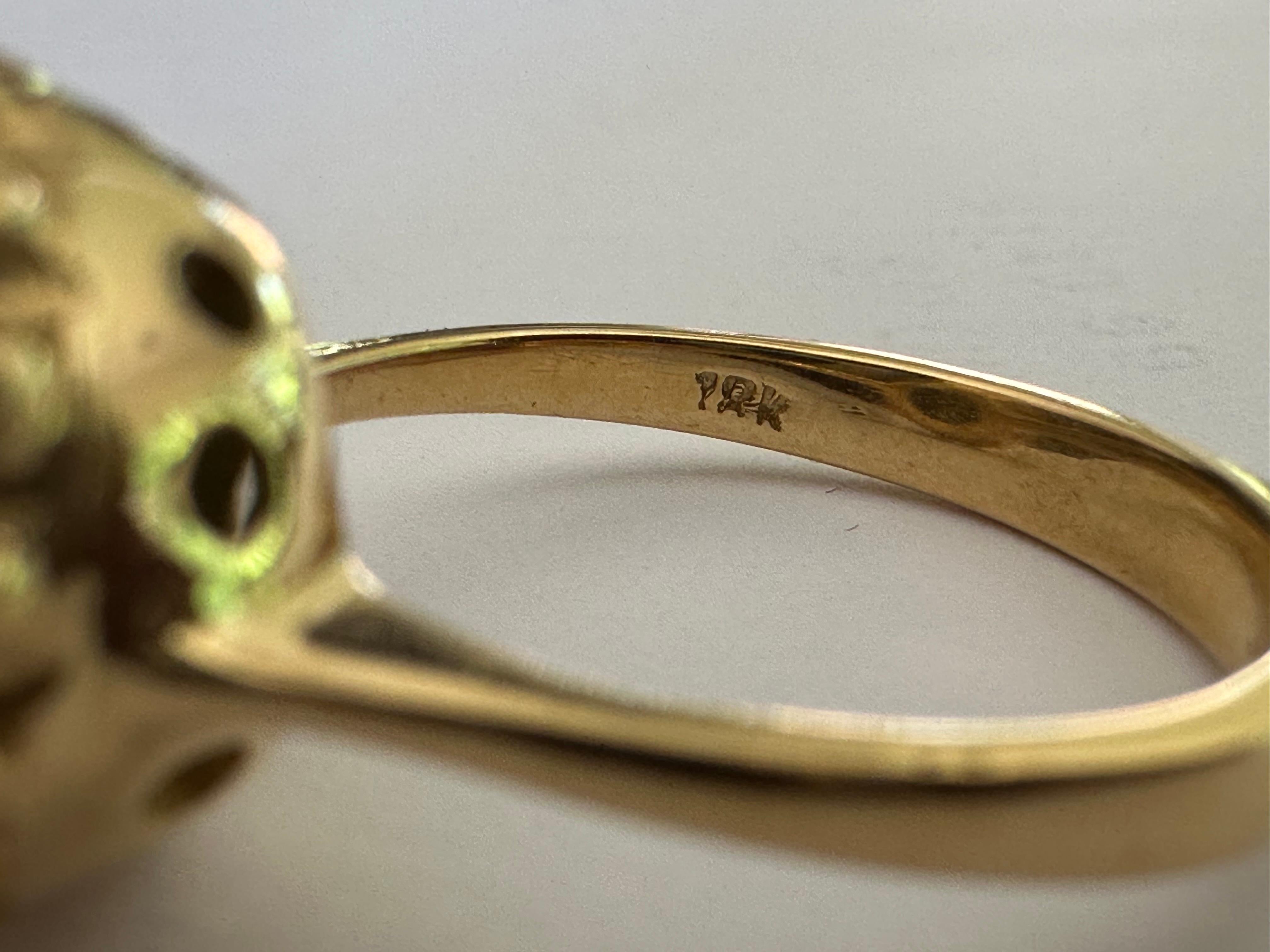 Estate Natural Blue Sapphire und 18K Gelbgold Dome Ring im Zustand „Gut“ in Denver, CO