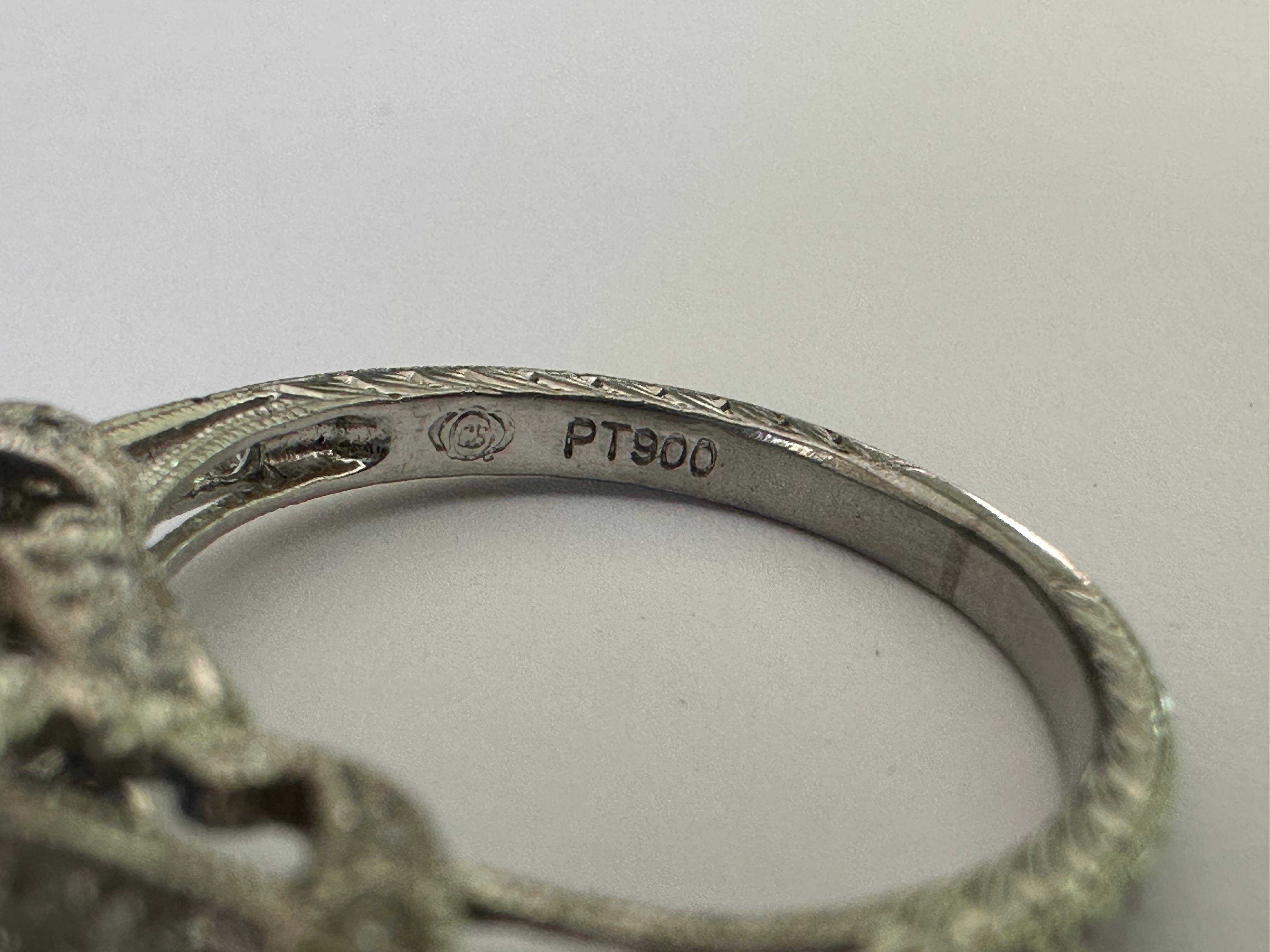 Estate Natural Blue Sapphire and Diamond Engagement Ring In Good Condition For Sale In Denver, CO