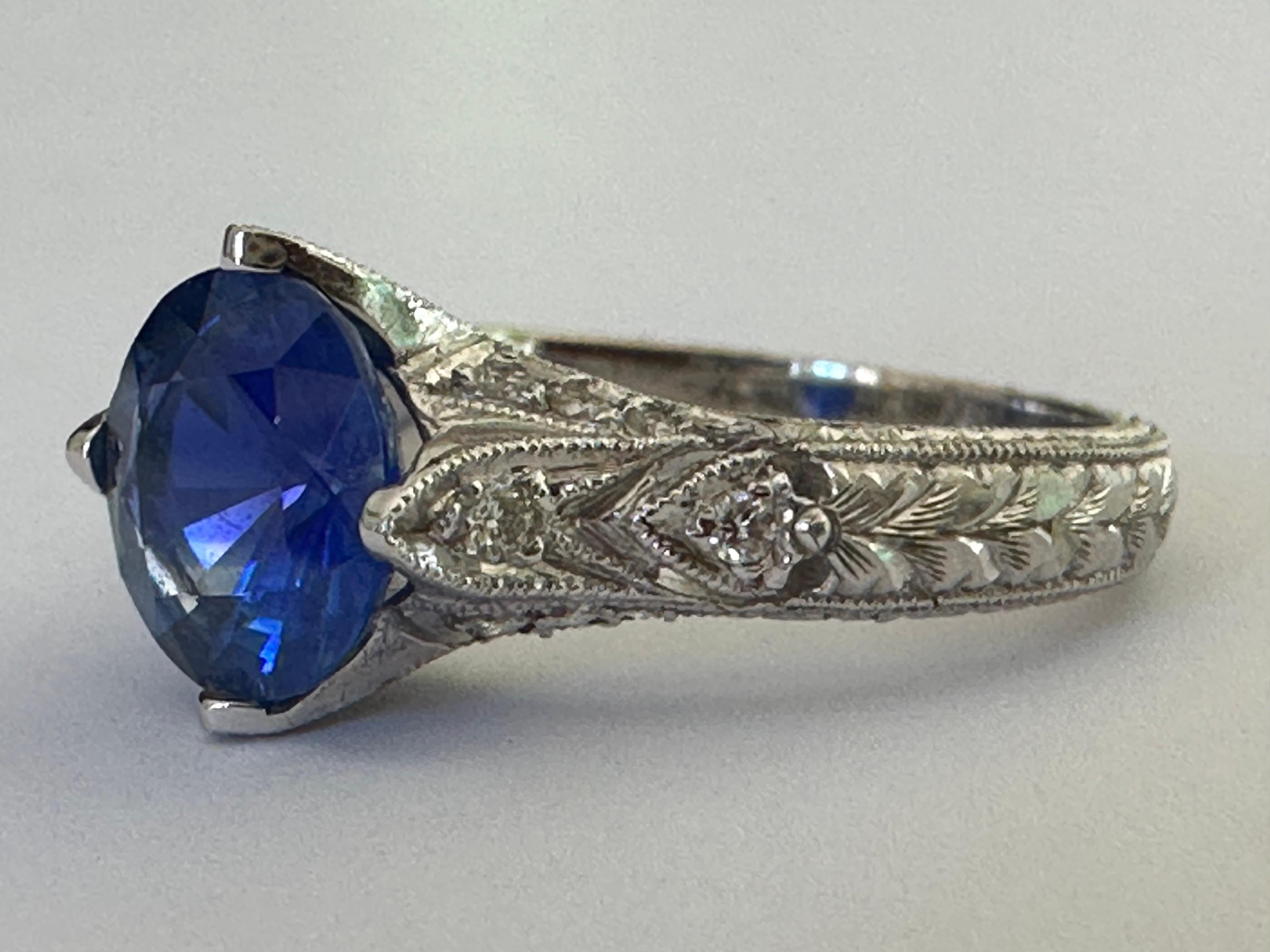 natural blue diamond ring