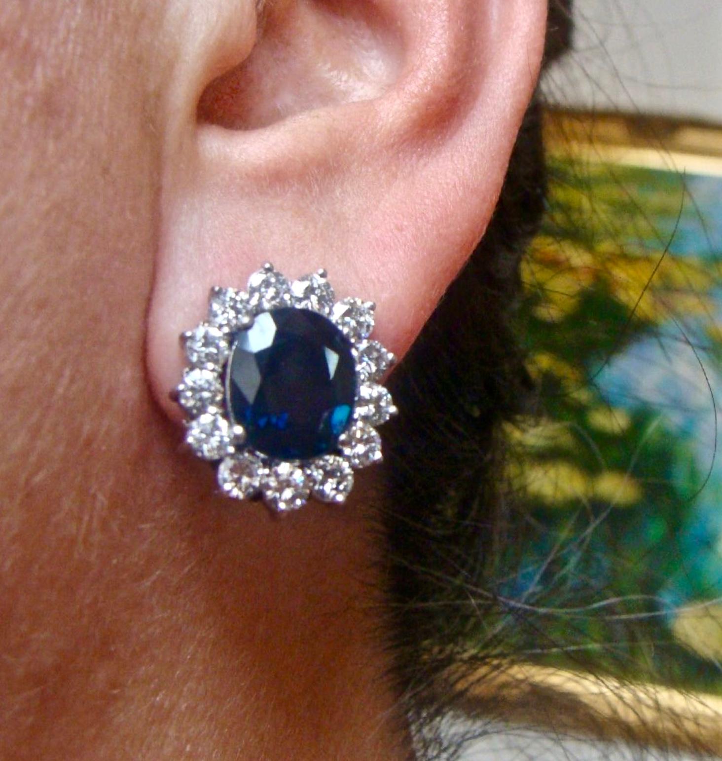 womens estate sapphire earrings