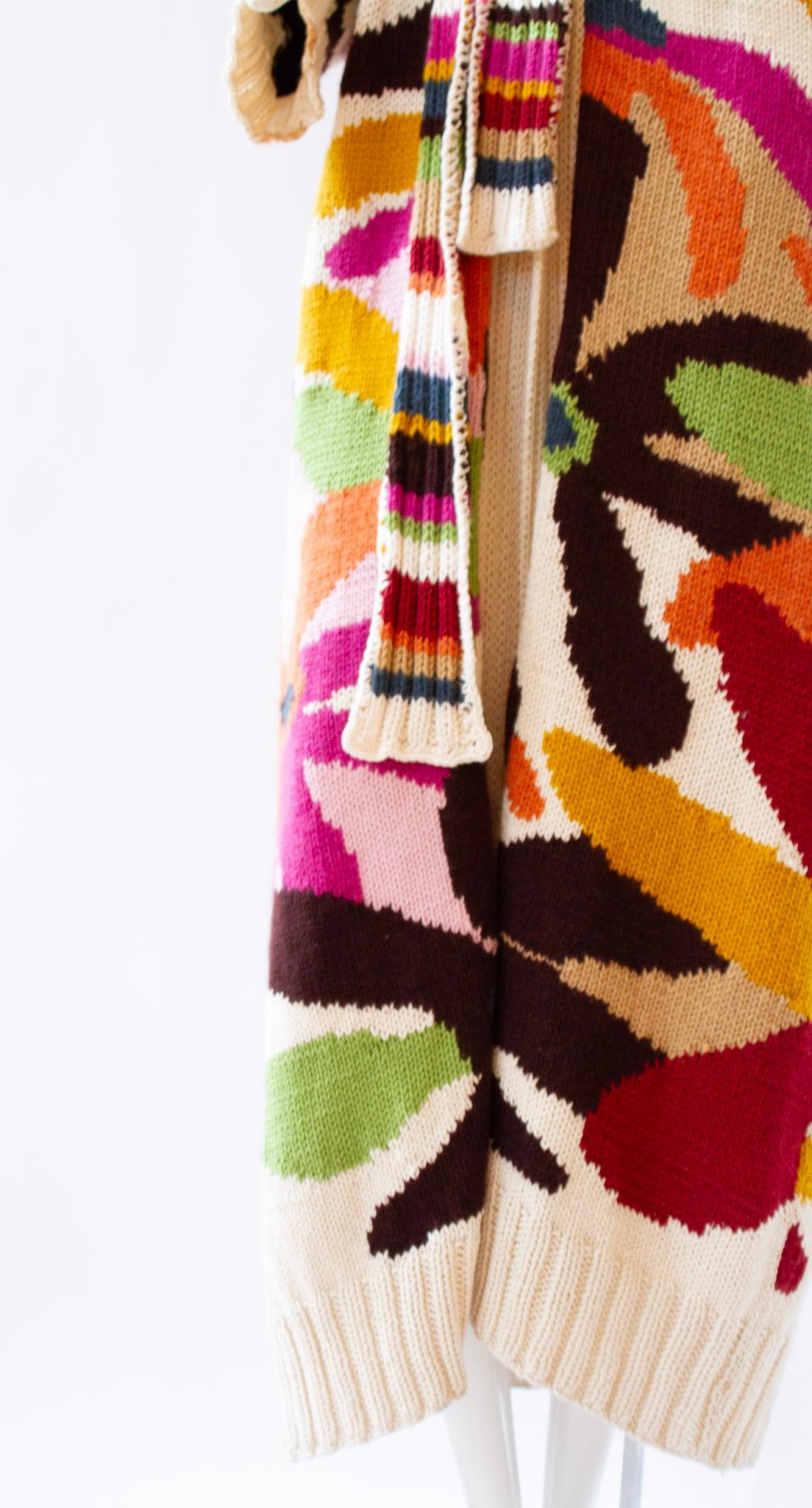 Estate of Natalie Cole, Multi-Colored Knit Cardigan, Floor Length  For Sale 1