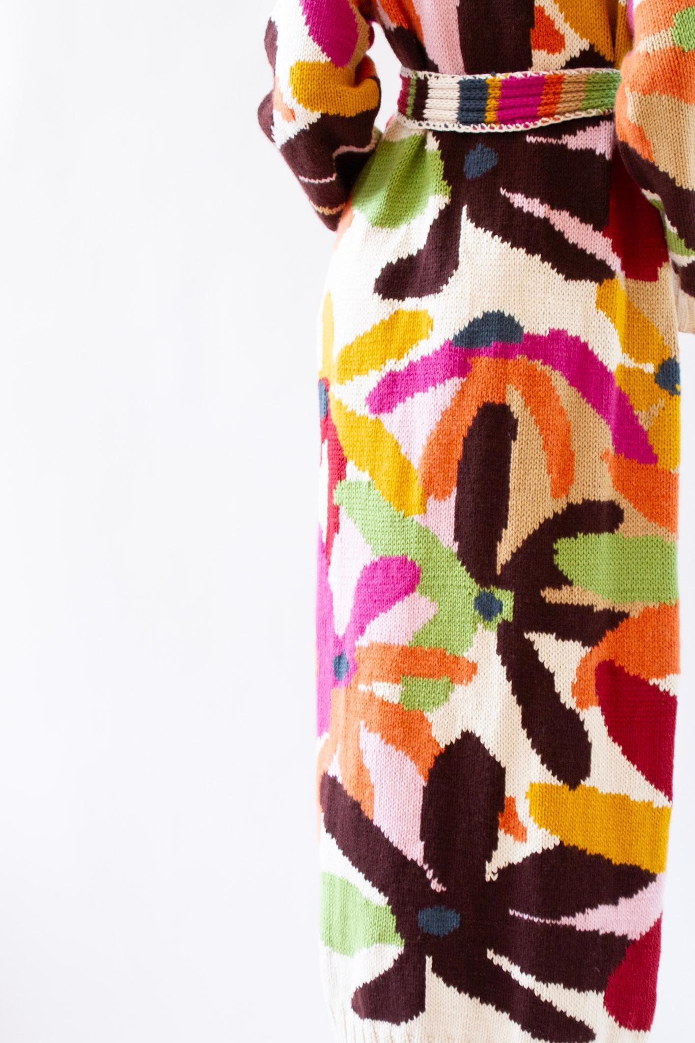 Estate of Natalie Cole, Multi-Colored Knit Cardigan, Floor Length  For Sale 3