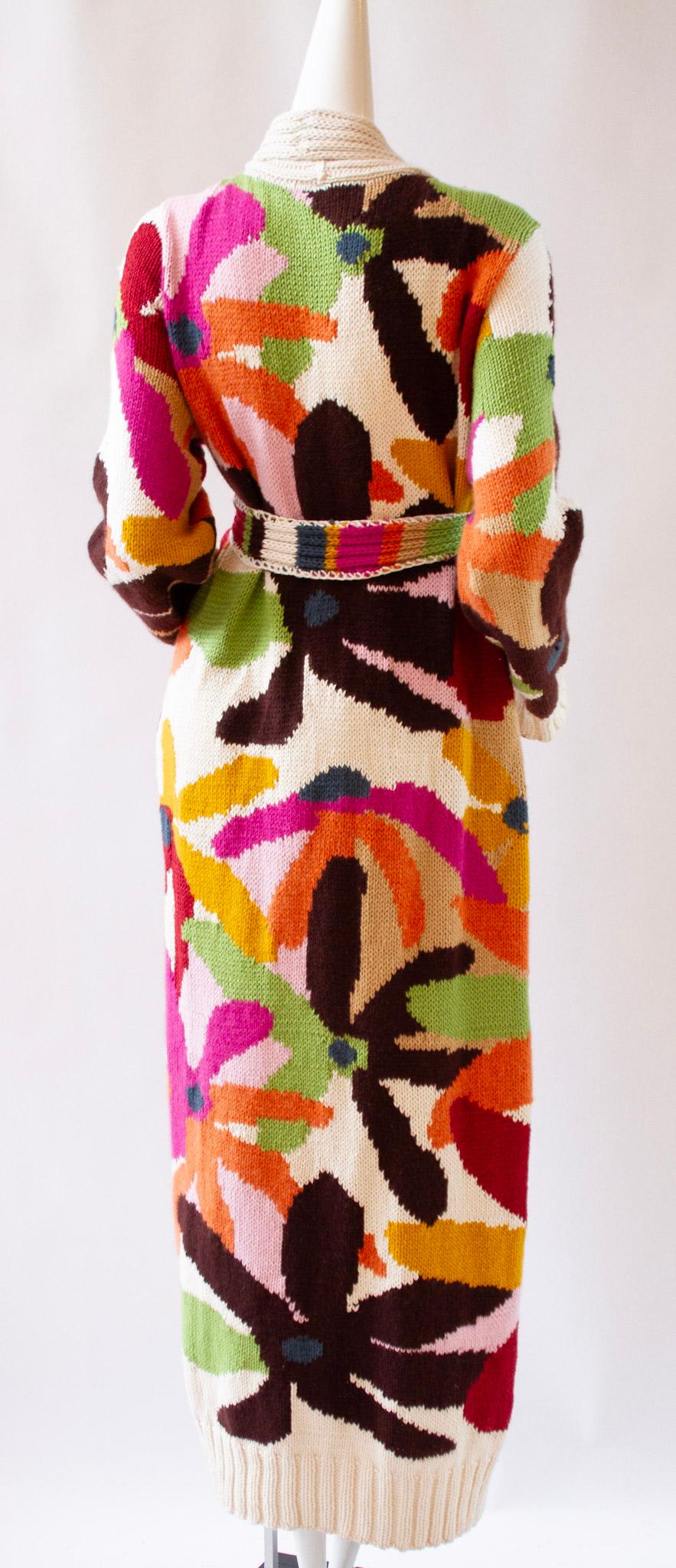 Estate of Natalie Cole, Multi-Colored Knit Cardigan, Floor Length  For Sale 4