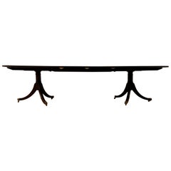 Estate Old English Mahogany Two Pedestal Dining Table