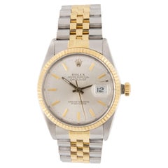 Estate One Owner Rolex DateJust Stainless Steel and 18 Karat Yellow Gold  Watch at 1stDibs | rolex owner, jomashop owner, owner of rolex