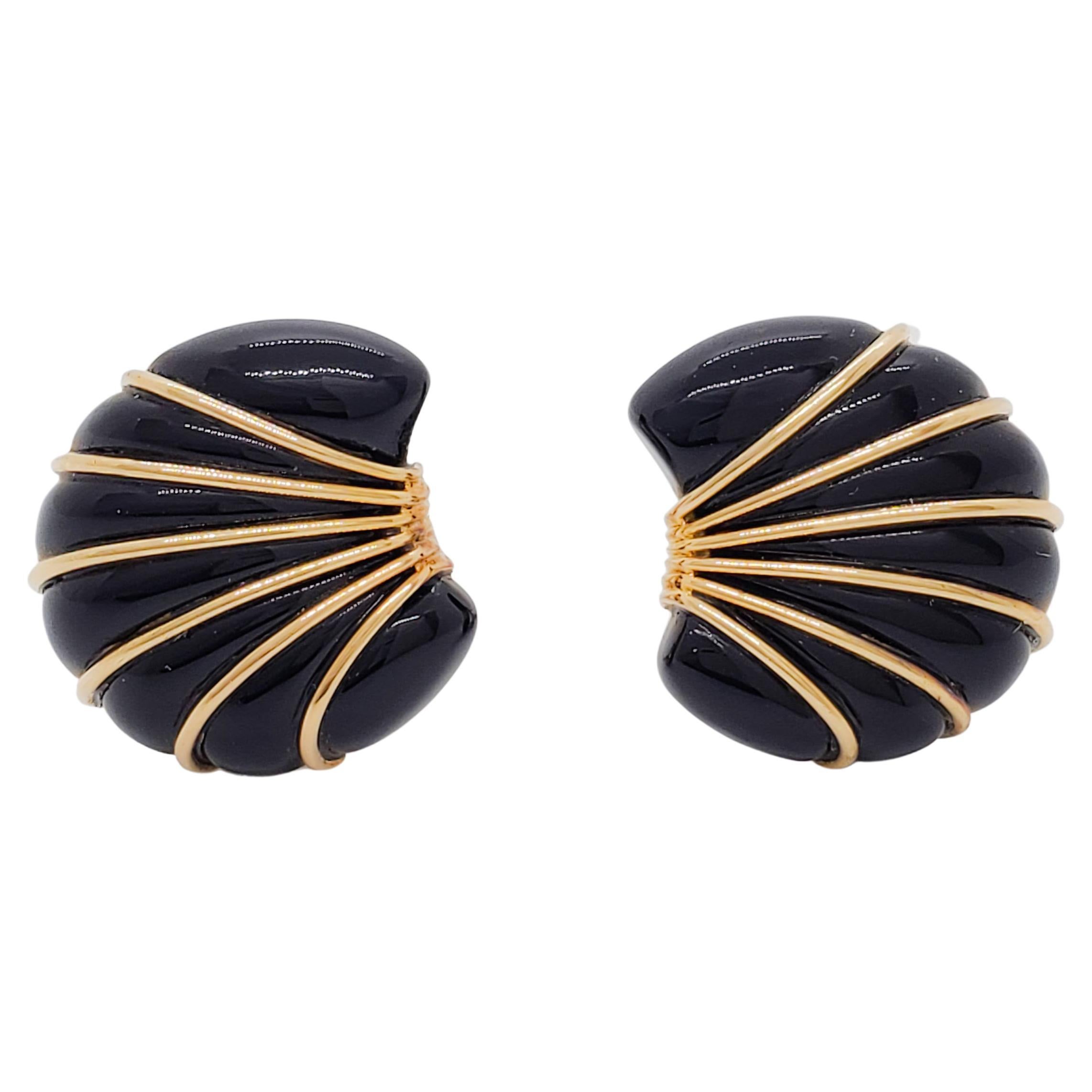 Multicolor - Golden Plated Onyx Stone Earrings main image 0