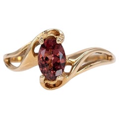 Estate Orange Spinel Ring: Solid 14K Gold – Oval, 6×4mm – Vintage Estate Ring