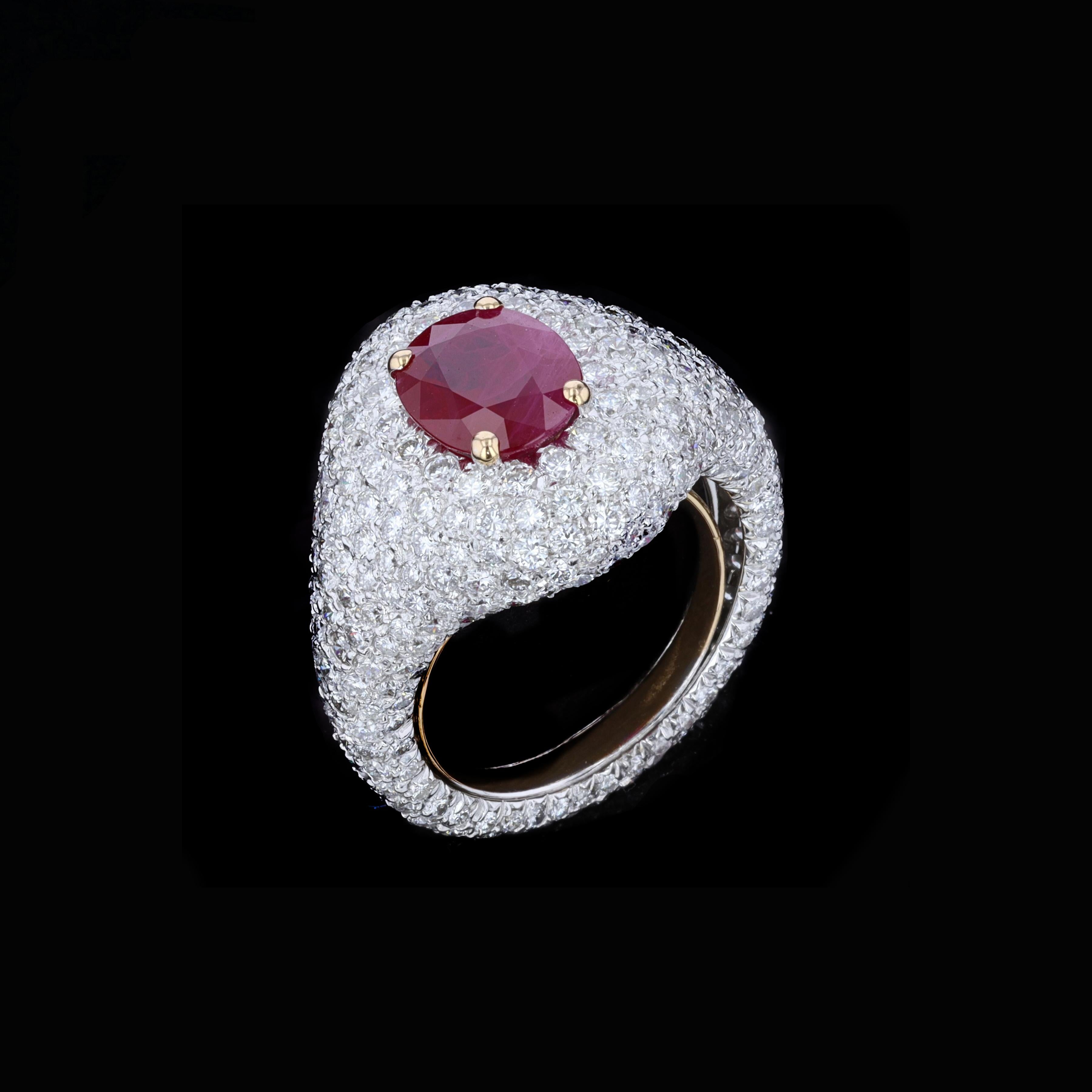 ruby pave ring