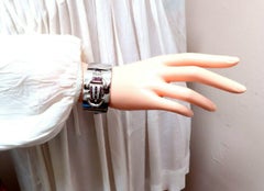 Estate Paul DitiSheim Natural Ruby Diamonds Bangle Watch Bracelet 14 Karat