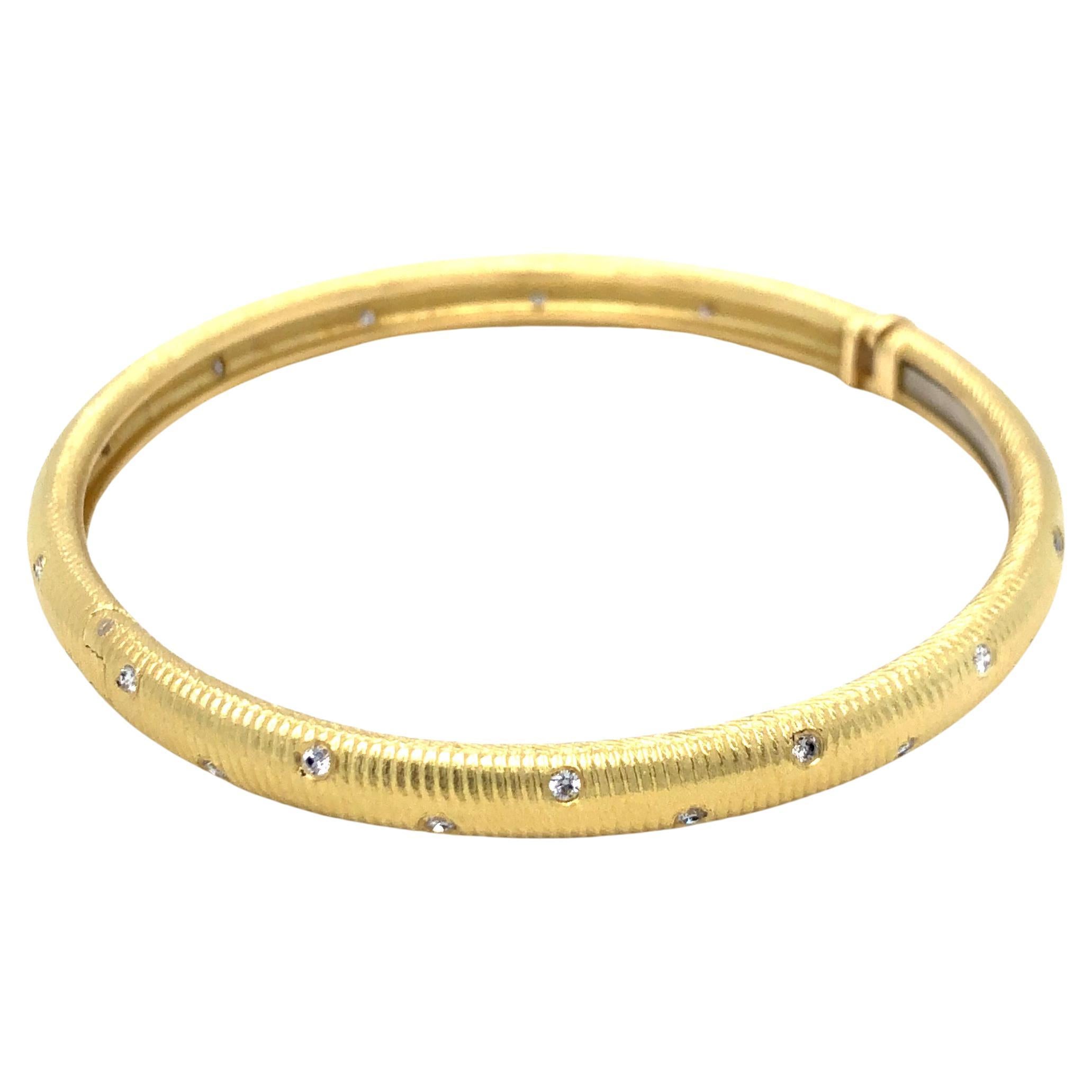 Paul Morelli, bracelet jonc côtelé en or jaune 18 carats, ancienne propriété