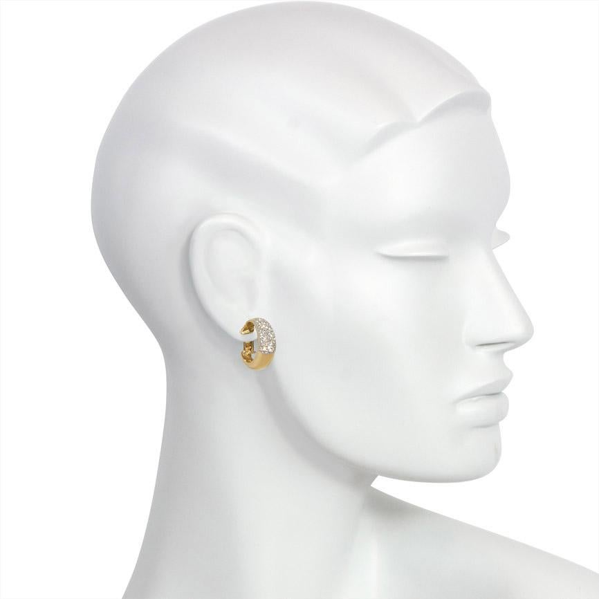 front facing gold hoop earrings