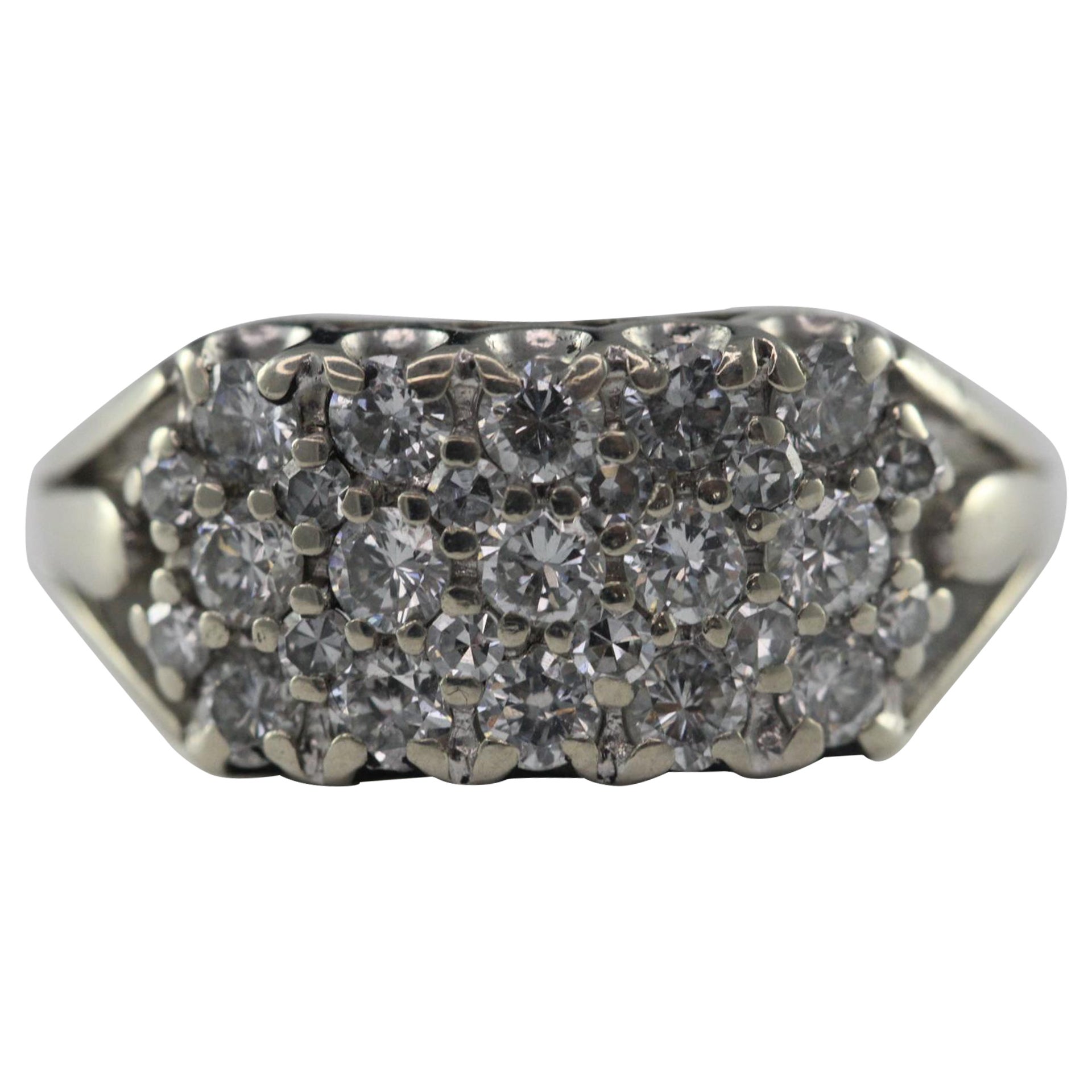 Bague à diamant pavé Estate