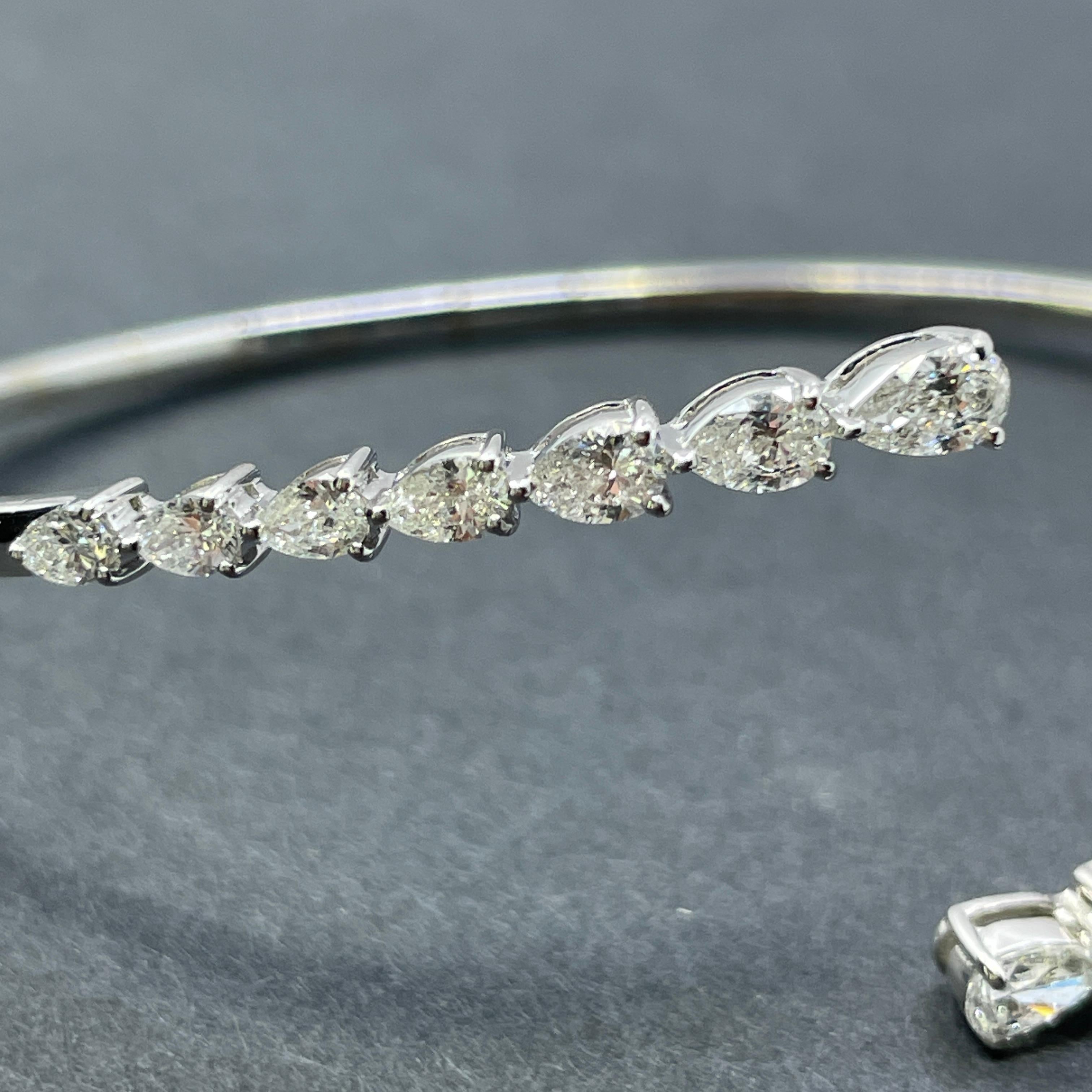 Braccialetto perla Estate con diamante bypass in oro bianco 18k 1,30ctw in vendita 3