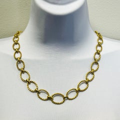Estate Piaget Links Necklace in 18K Yellow Gold