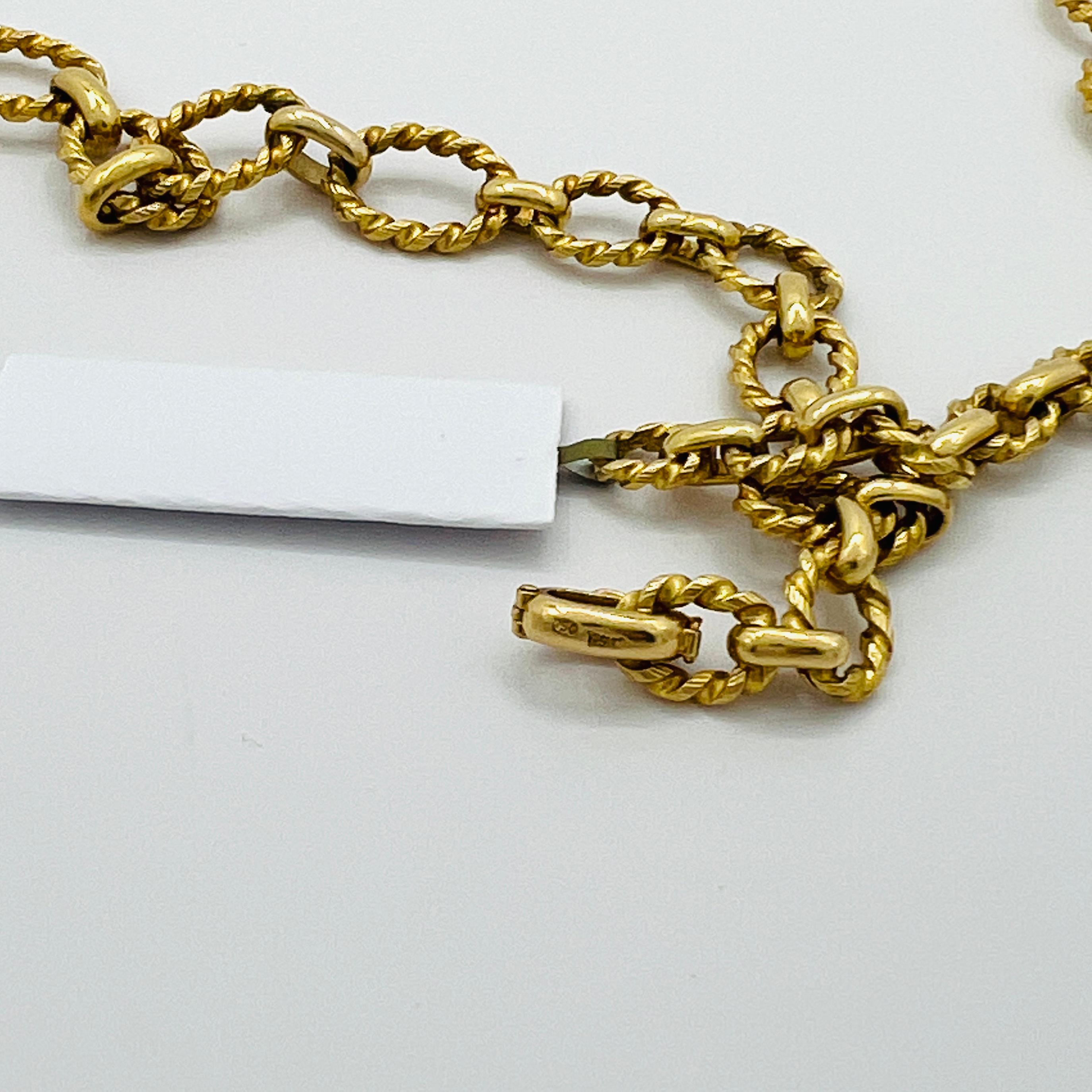 Estate Piaget Links Necklace en or jaune 18K en vente 4