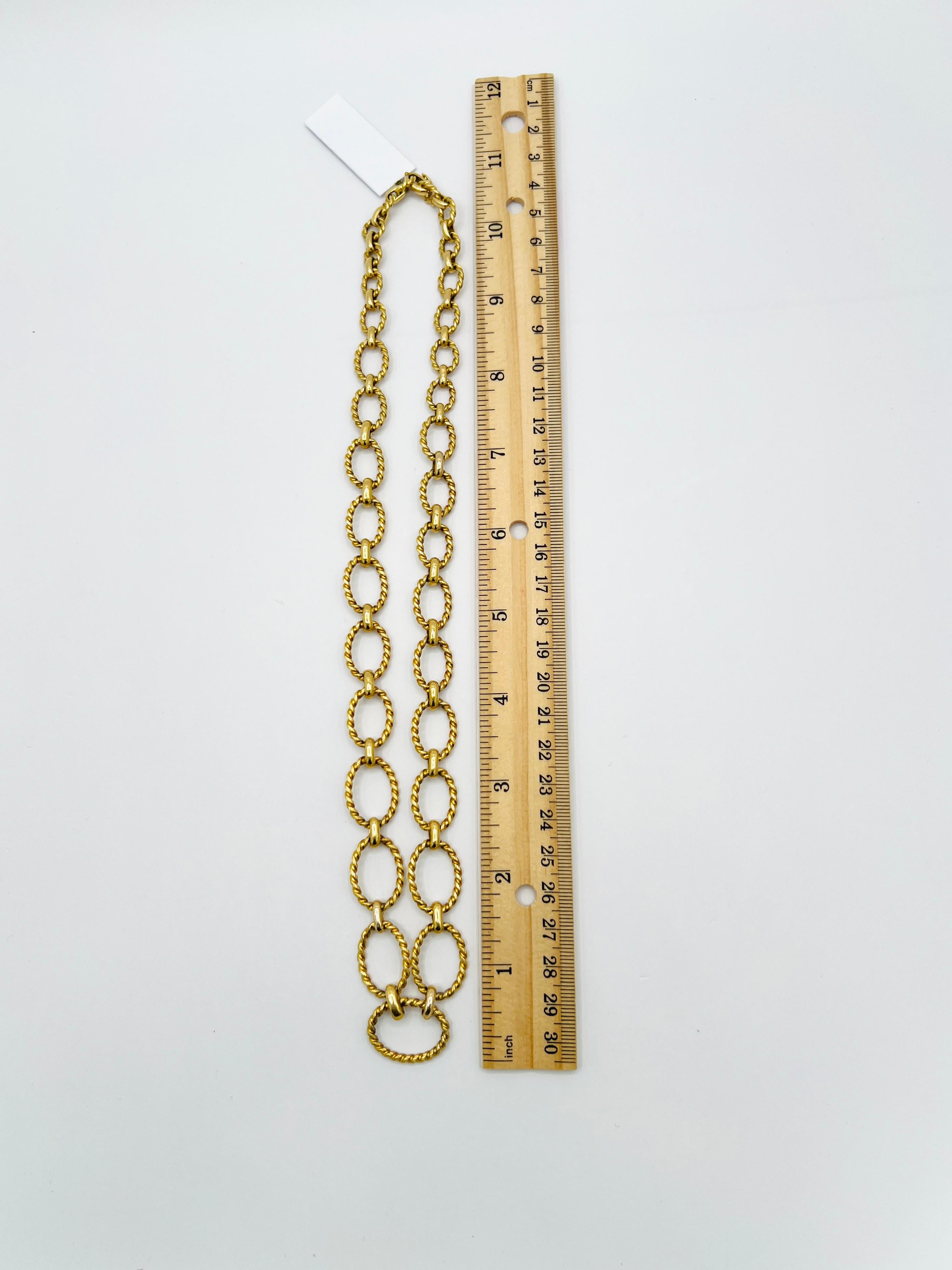Estate Piaget Links Necklace en or jaune 18K en vente 5