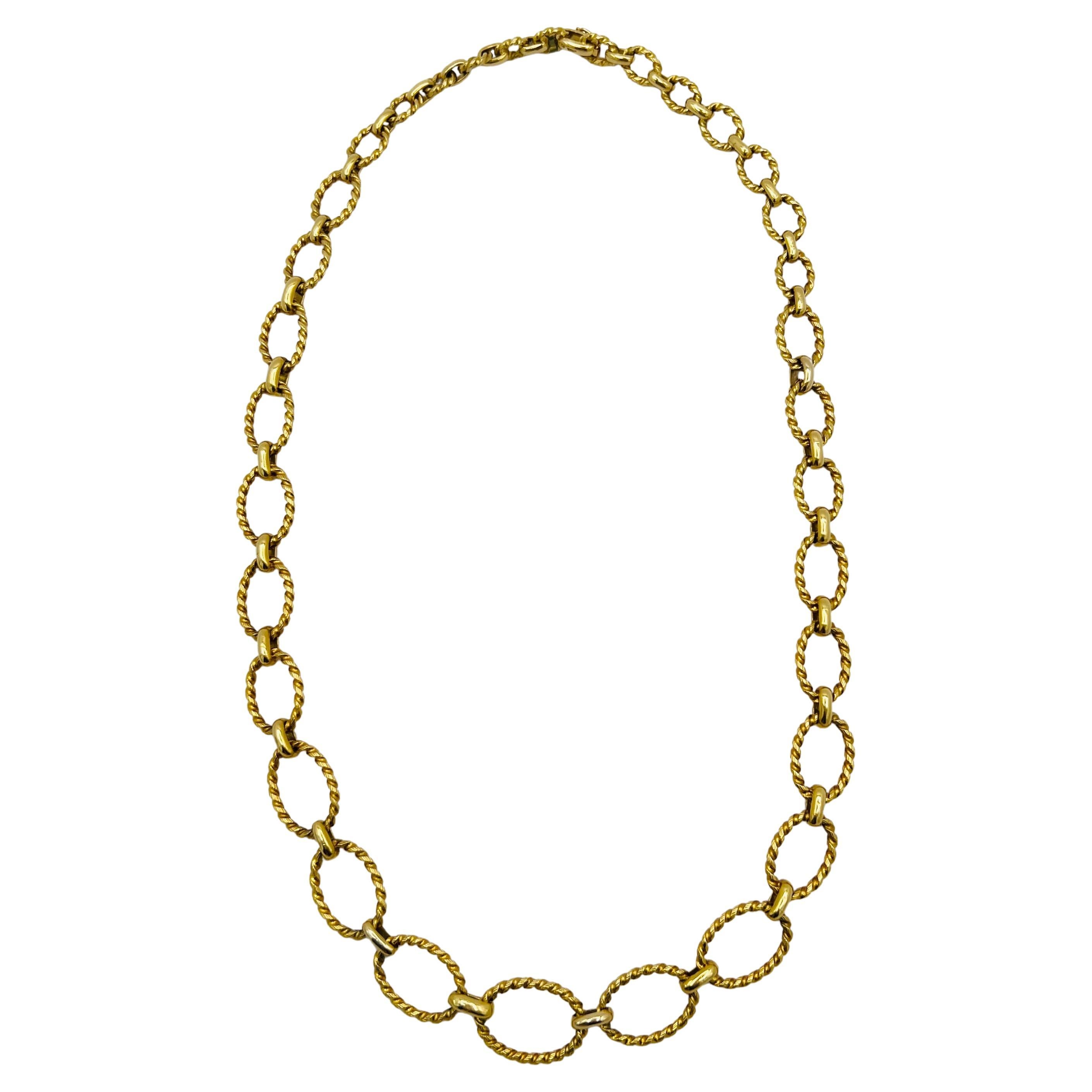 Estate Piaget Links Necklace en or jaune 18K en vente
