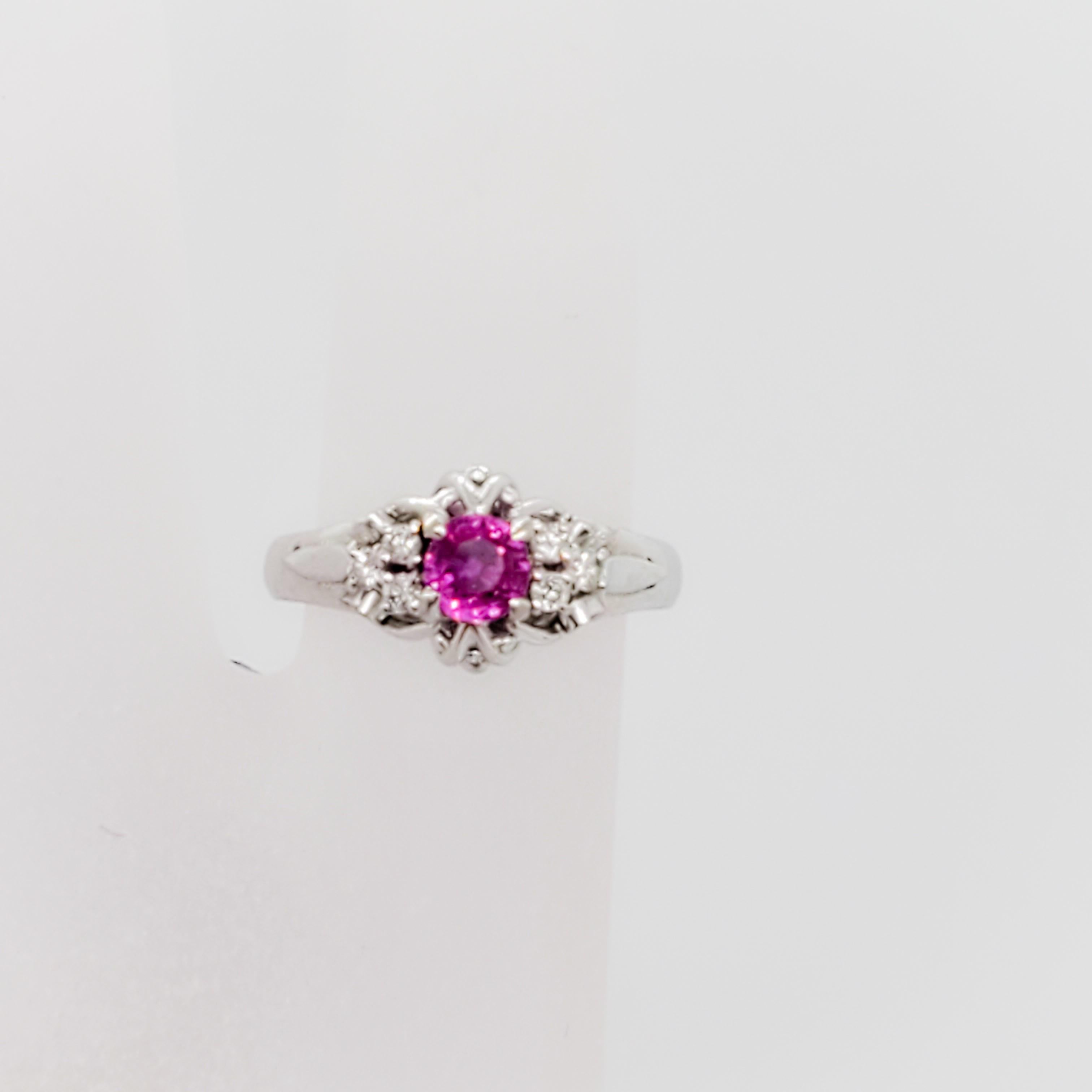 4 carat pink sapphire ring