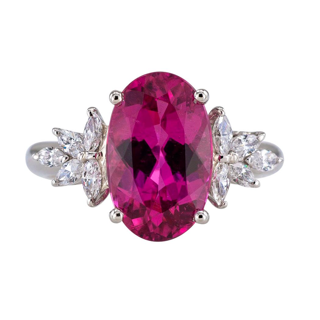 estate pink tourmaline engagement ring