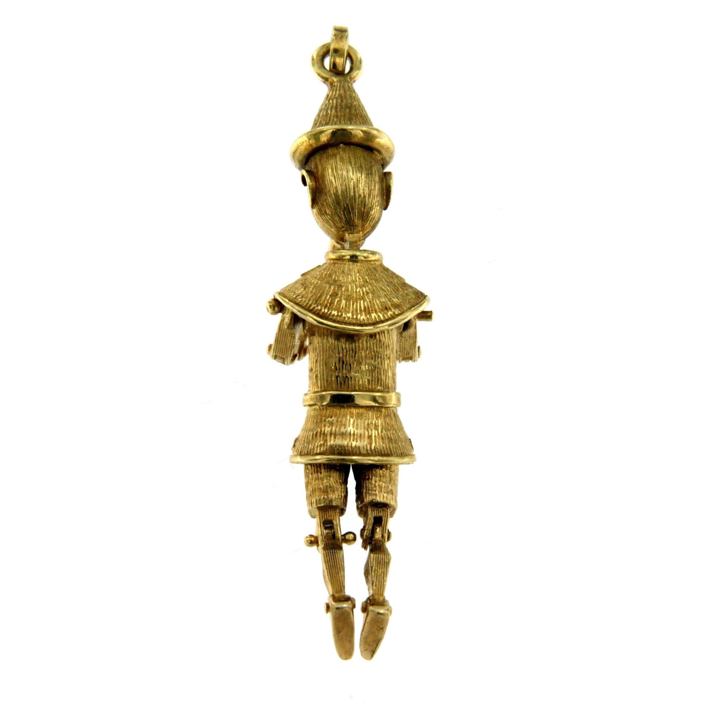 Estate Pinocchio Saphir-Goldanhänger für Damen oder Herren