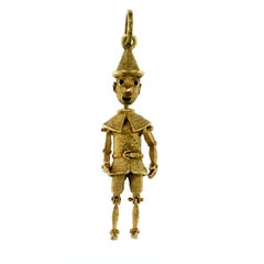 Estate Pinocchio Sapphire Gold Pendant