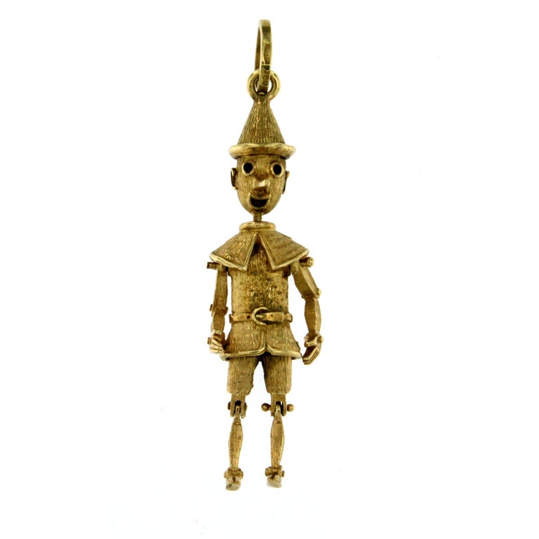 Estate Pinocchio Sapphire Gold Pendant