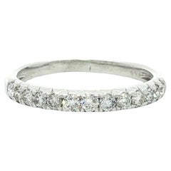 Estate Platin 0,30ctw Diamant stapelbar Classic Wedding Band Ring
