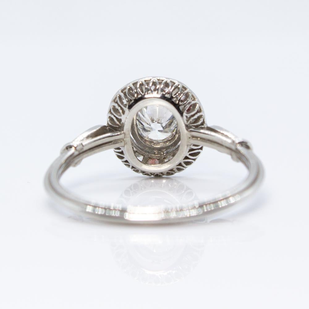 Art Deco Estate Platinum 0.75 Carat Diamond Ring