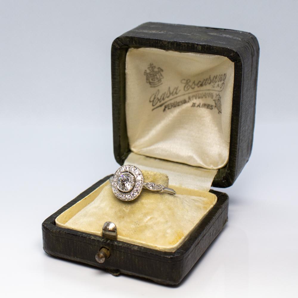 Women's or Men's Estate Platinum 0.75 Carat Diamond Ring