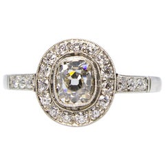 Estate Platinum 1.1 Carat Diamond Ring