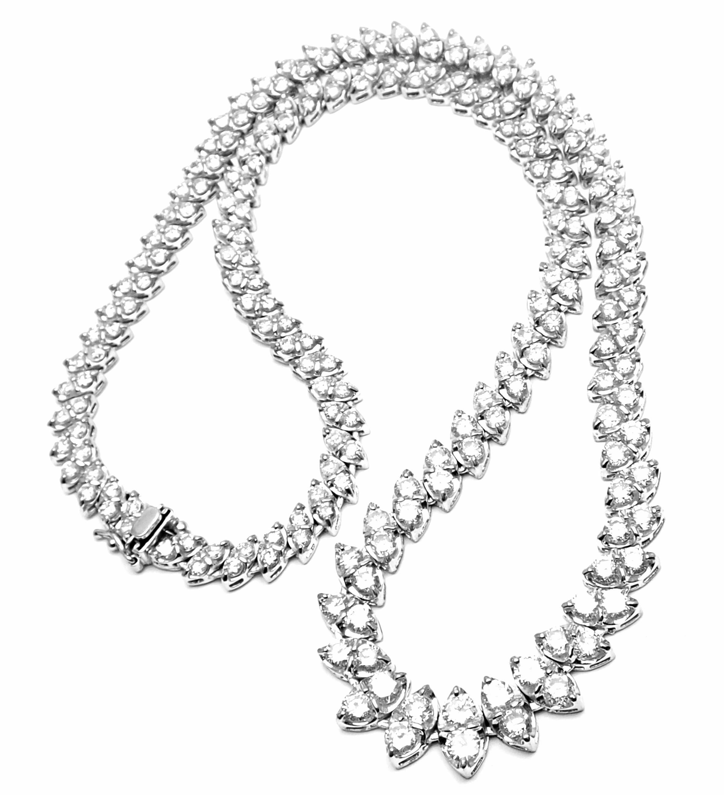 Estate Platinum 14 Carat Diamond Necklace 3