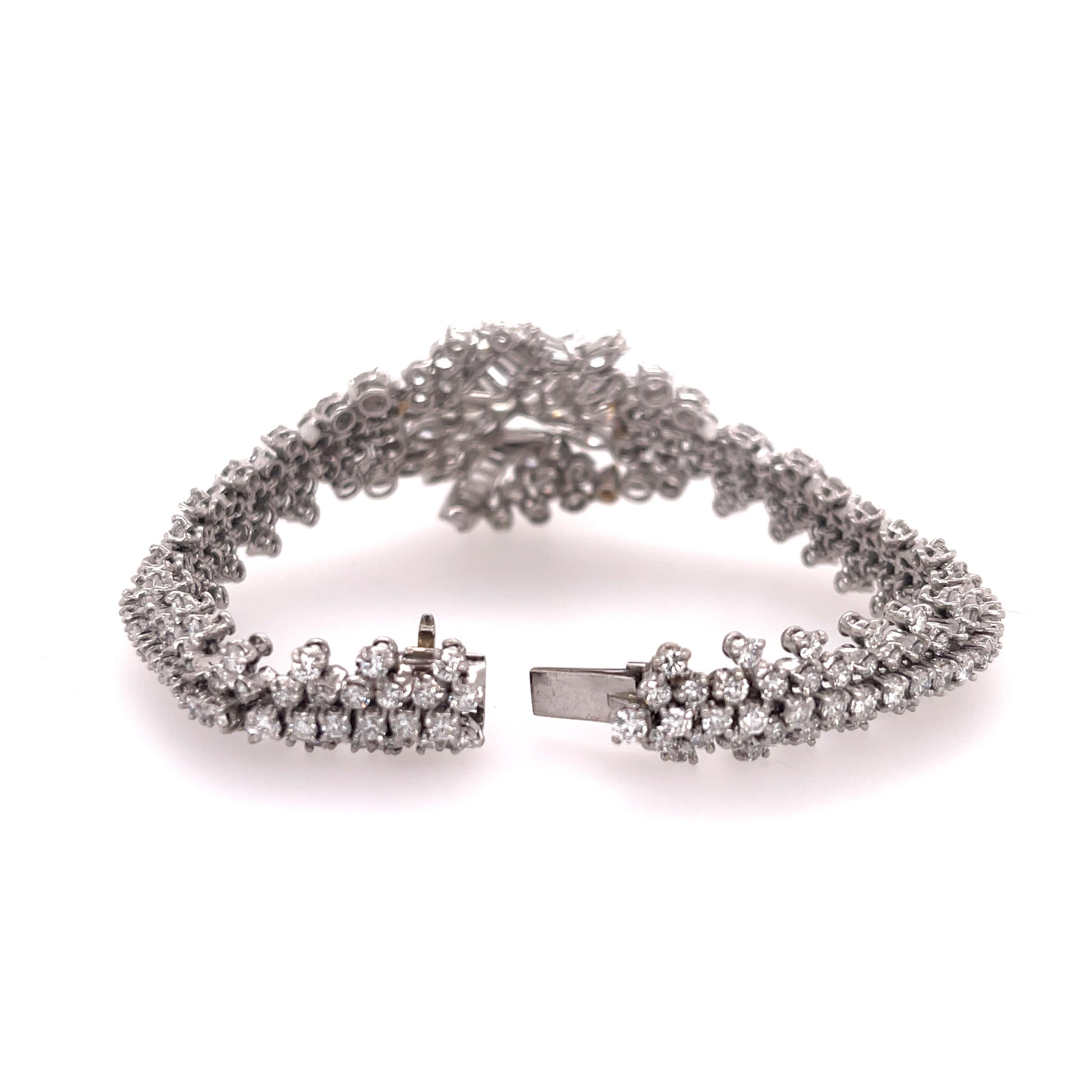 Modern Estate Platinum 17.15ctw Diamond Bracelet