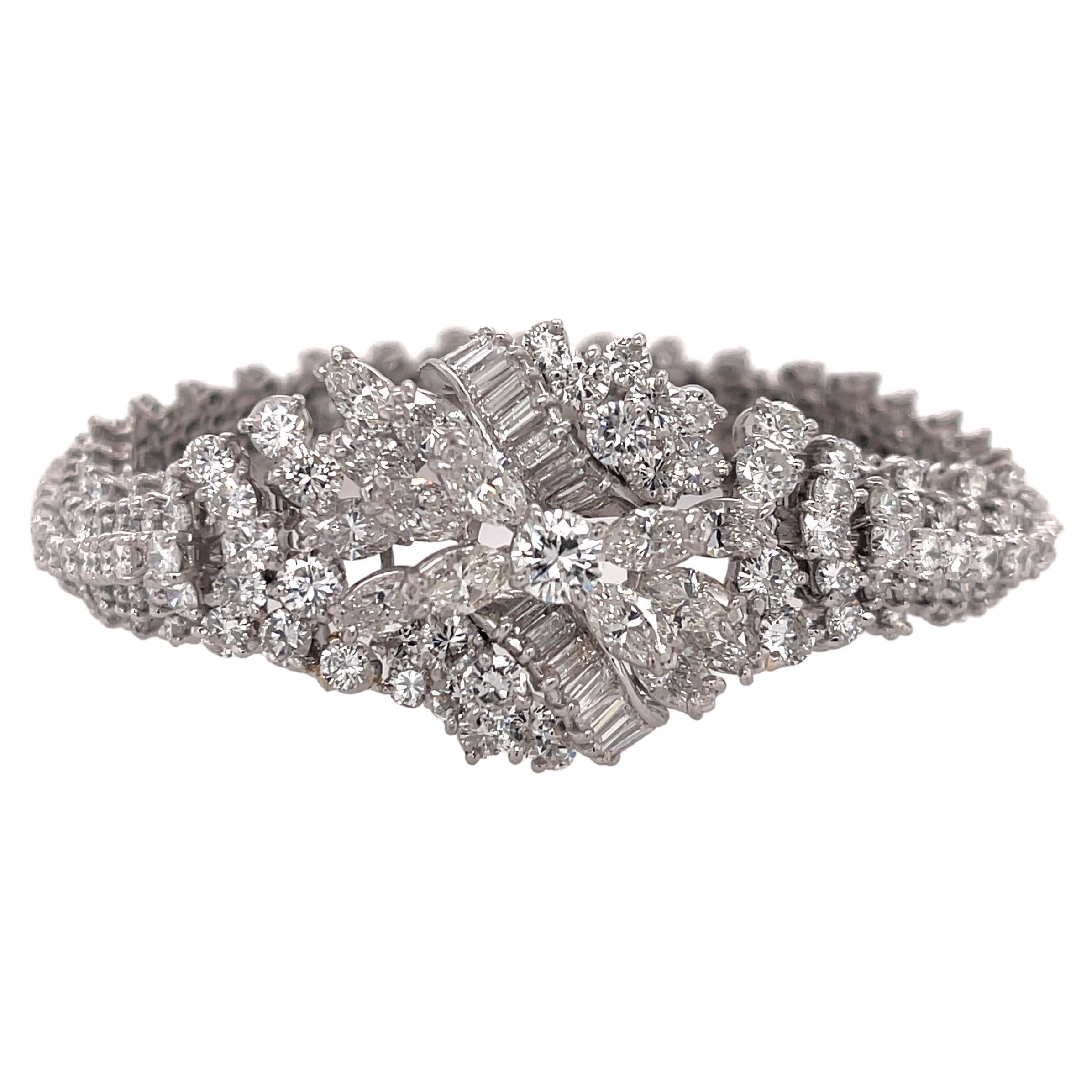 Estate Platinum 17.15ctw Diamond Bracelet