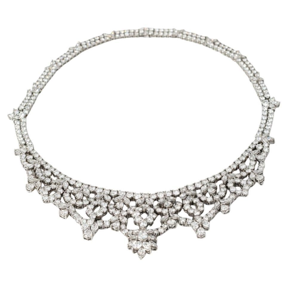 Collana Riviera in platino 82,00 CTW con diamanti E/F VVS/VS