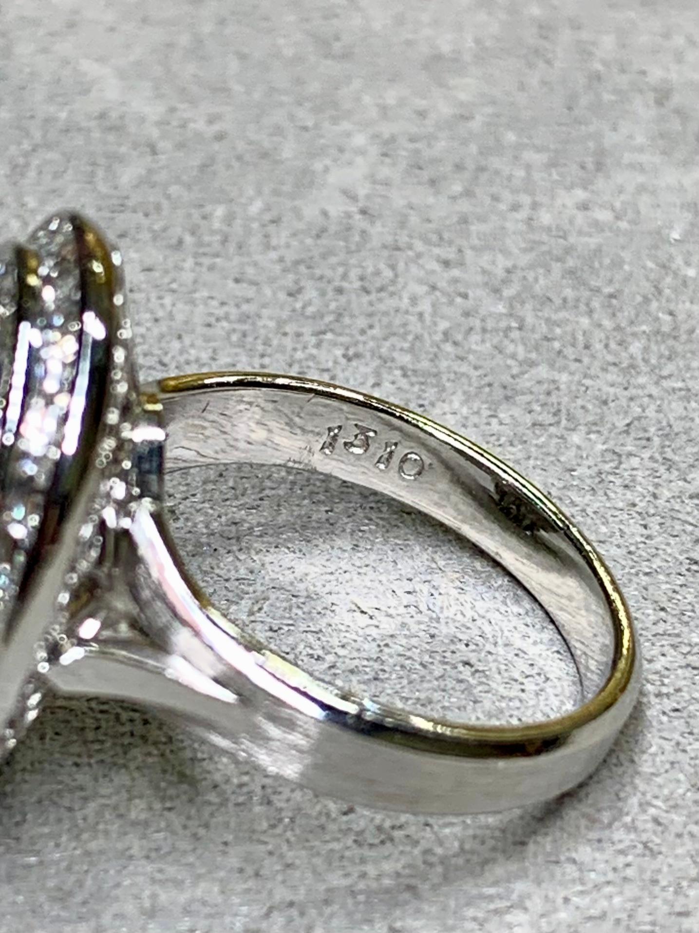 Estate Platinum “A” Jade Cabochon Baguette Diamond Cocktail Ring 15.45ctw Sz 7 For Sale 1