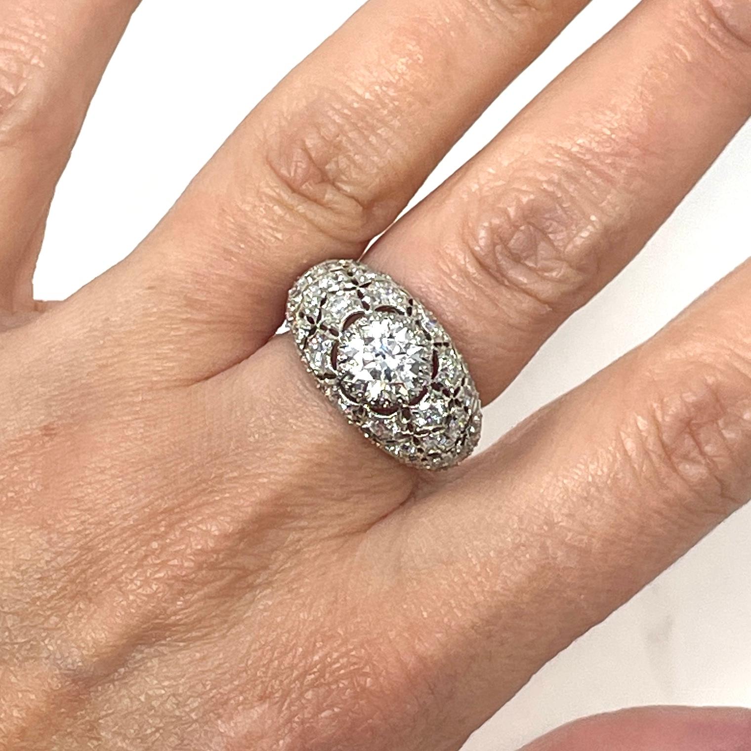 Anello Estate in platino e diamanti di Buccellati in vendita 3