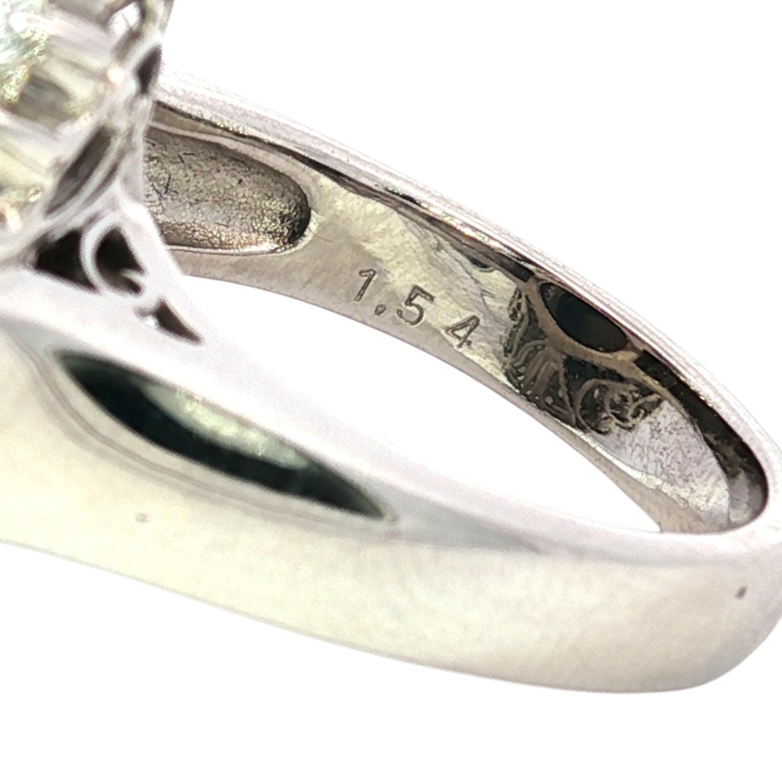 Estate Platin Schwarz Opal Diamant Ballerina Einstellung Ring ~9,13ctw im Angebot 4