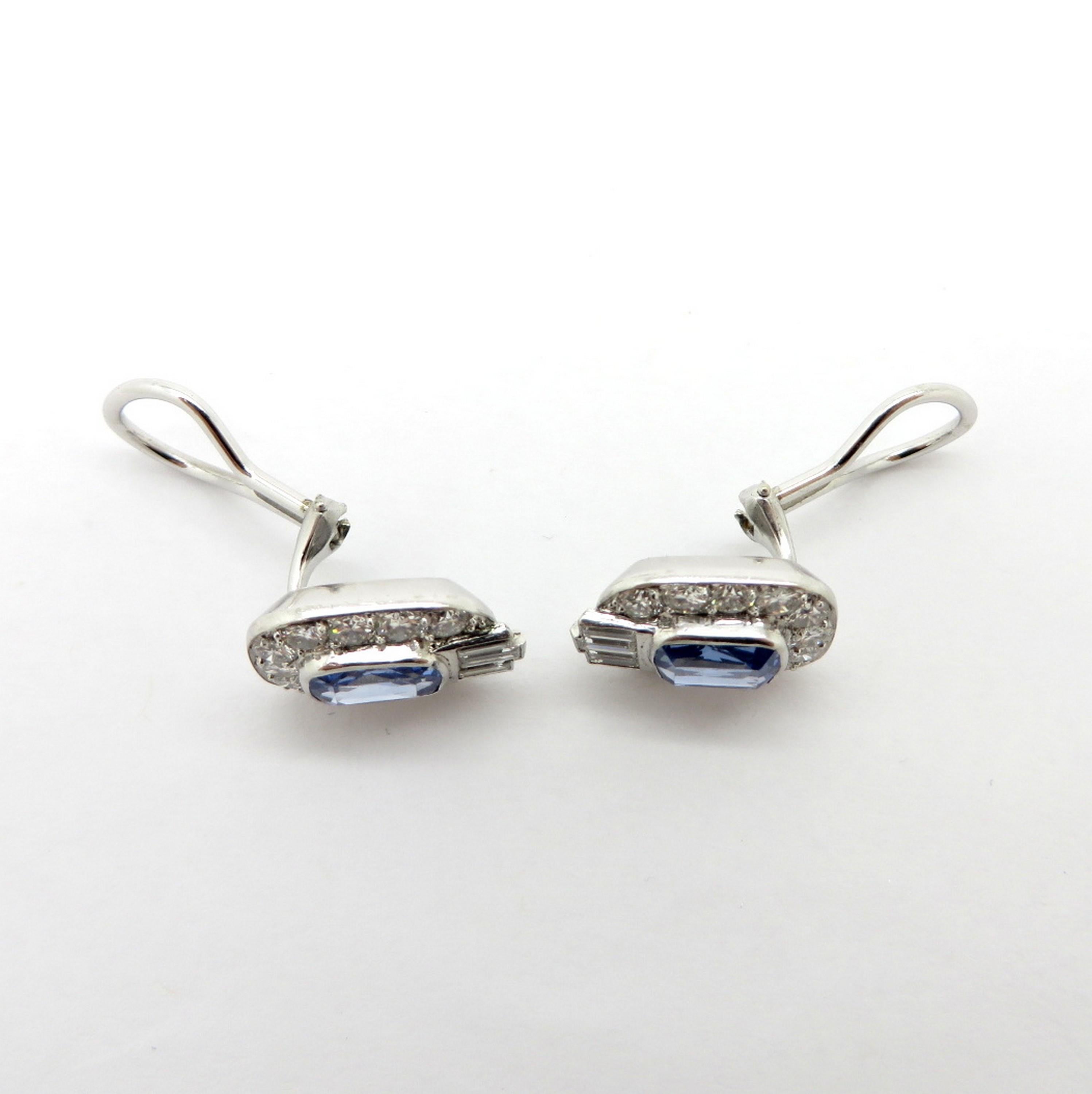 diamond clasp earrings