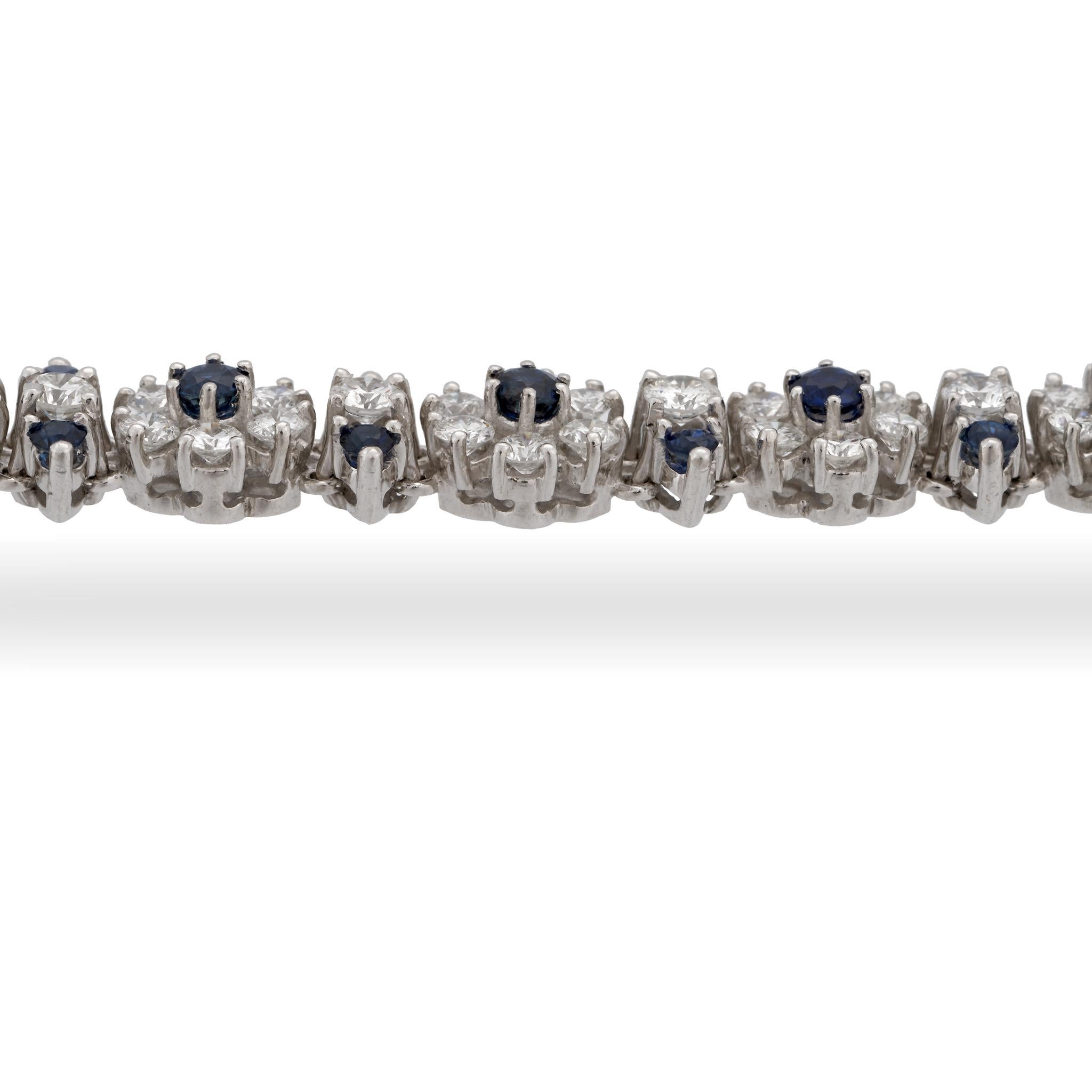 METAL TYPE: 18K Yellow Gold
STONE WEIGHT: Sapphire 2.0ct twd and Diamond 9.0ct twd
TOTAL WEIGHT: 42.4g
BRACELET LENGTH: 6.25