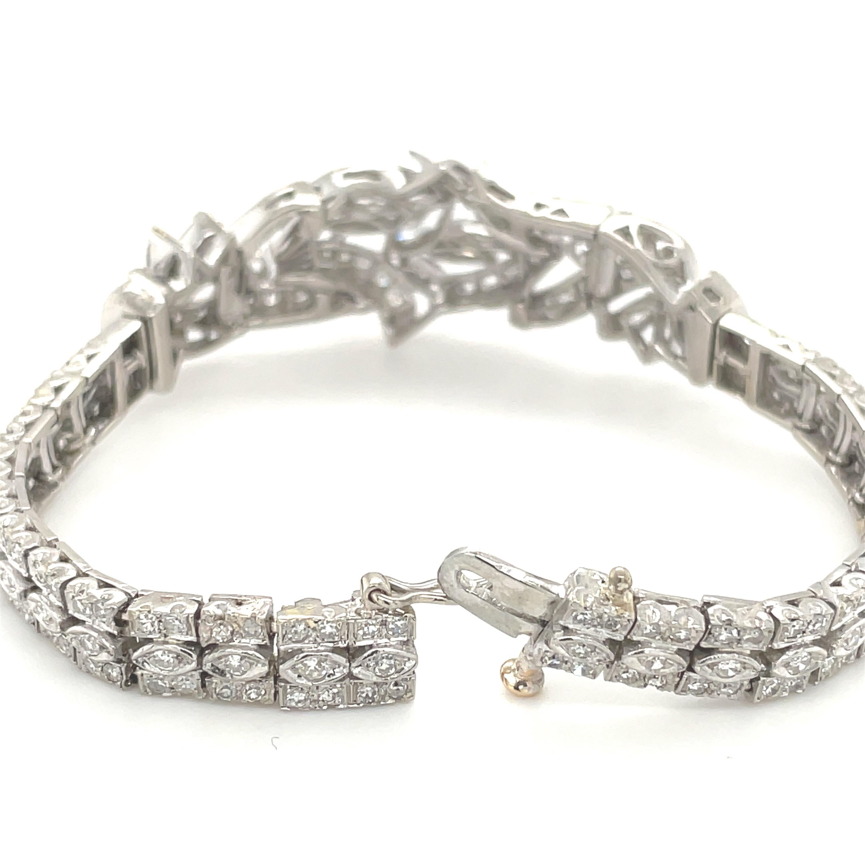 Stamped IRID PLA
Platinum Diamond Bracelet with 12.5 CTW Diamonds and this bracelet is 7 inches 