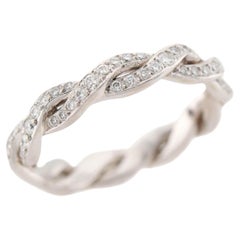 Estate Platinum Diamond Braided Band