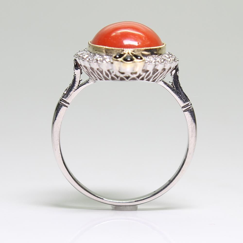coral and diamonds