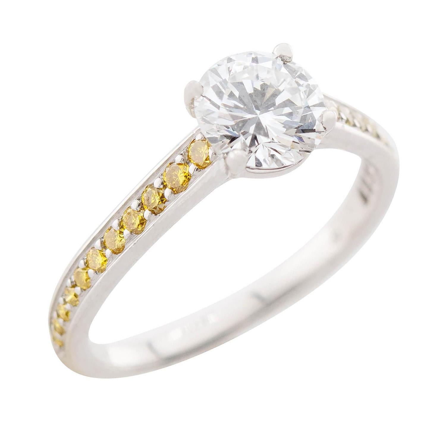 Estate Platinum Diamond Engagement Ring 1.03ct