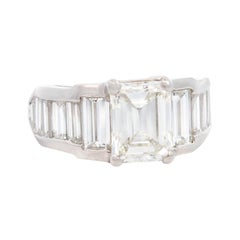 Estate Platinum Diamond Engagement Ring 5.59ctw