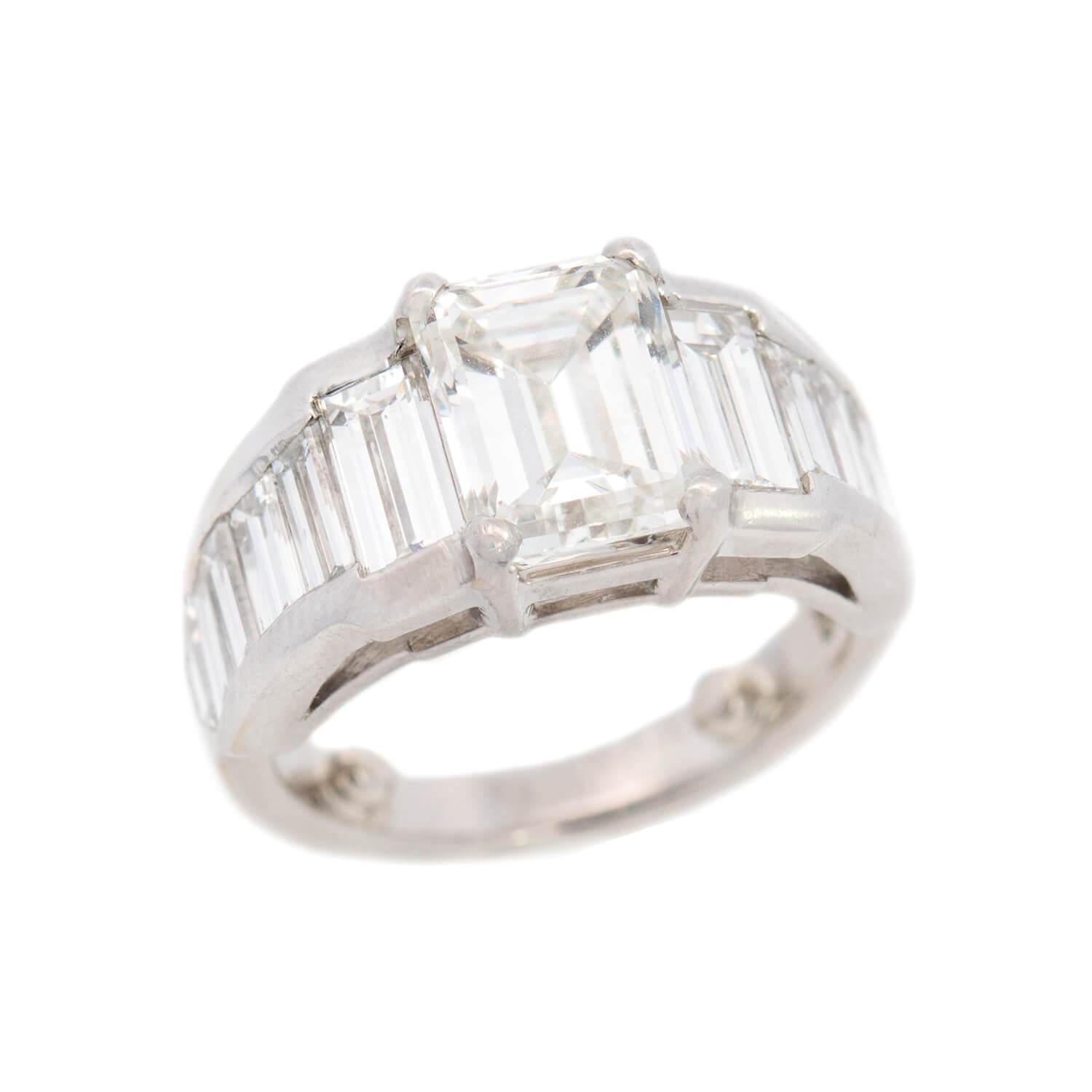 Estate Platinum Diamond Engagement Ring 5.59ctw